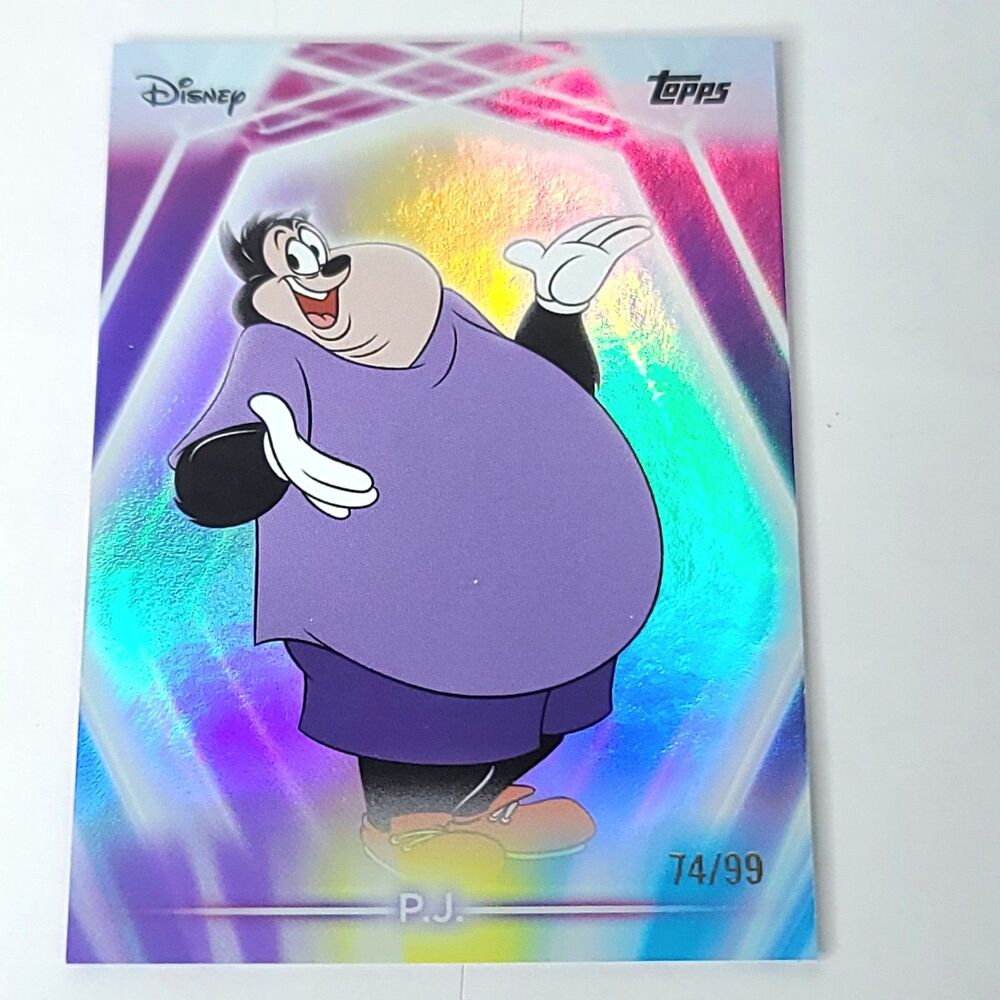 P.J. Topps 2026 Disney Neon Holo Parallel Refractor Limited 74/99